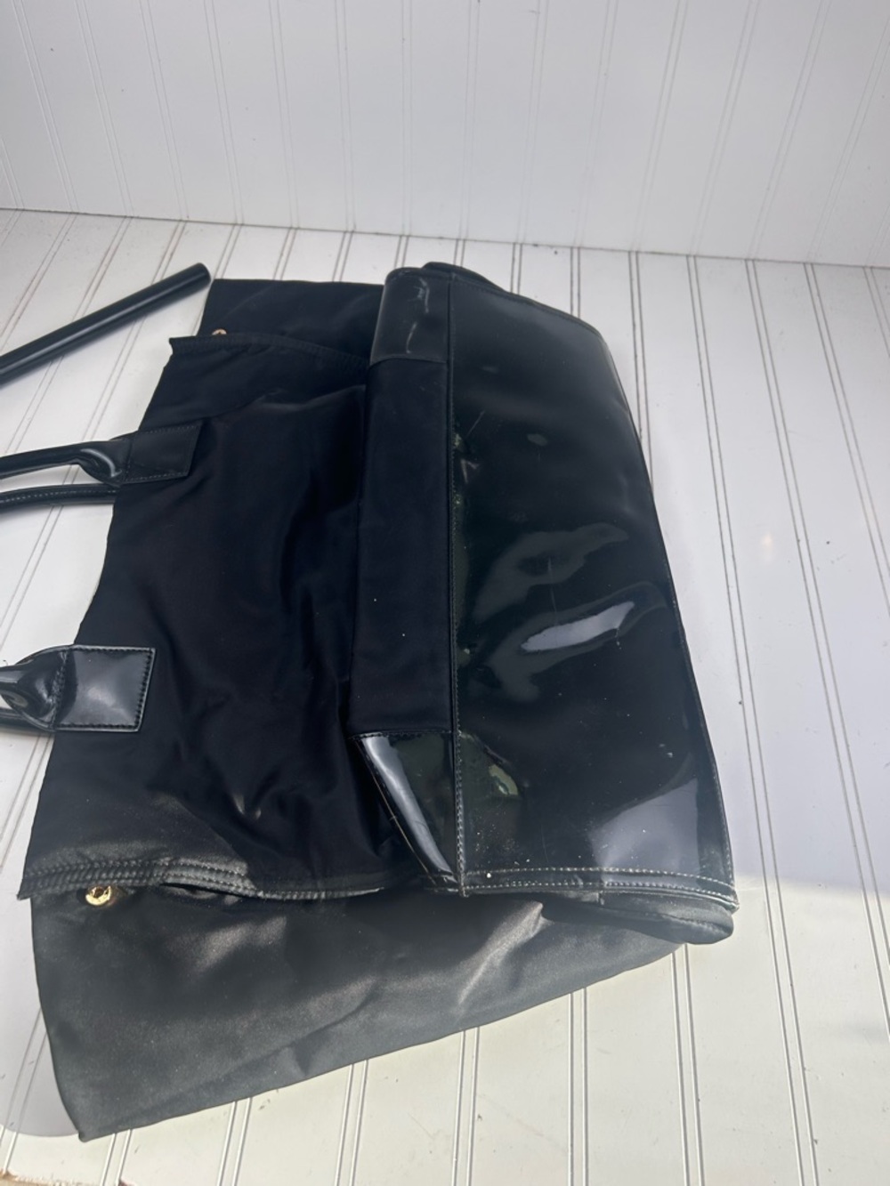 Tory Burch Black Nylon Ella Tote Shoulder Bag $240 - Picture 4 of 16